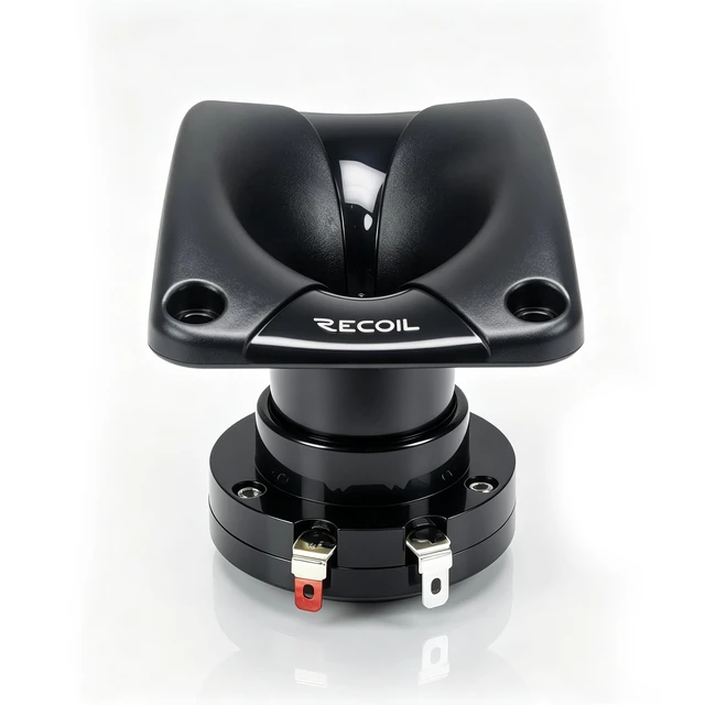 Alt view image 3 of 5 - RECOIL HT25-8P Horn Driver Tweeter 100W Max Power Audio Capacitor Car Pair