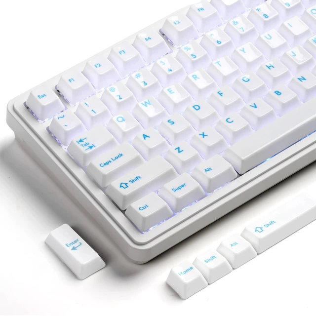 Main image of XVX Genuine Ceramic Keycaps,120 Keys Eternity Blue Cherry Profile Keycaps for MX Magnetic Switches Gaming Office Keyboard