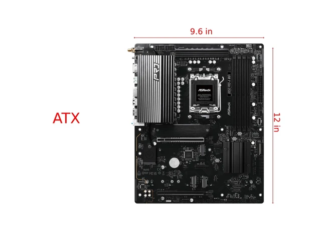 Alt view image 2 of 5 - ASRock AMD B850 Pro A WiFi 6E Socket AM5 Ryzen 9000, 8000 and 7000 Series DDR5 up to 8000+ (OC) MHz 256GB ATX Motherboard M.2 SATA3 6.0 Gb/s PCIe 5.0 BIOS Flashback Realtek 2.5G LAN