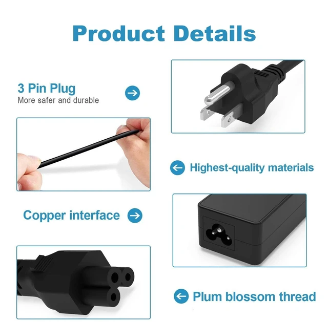 Alt view image 4 of 5 - 65W USB C Laptop Charger Compatible with Lenovo Computer
