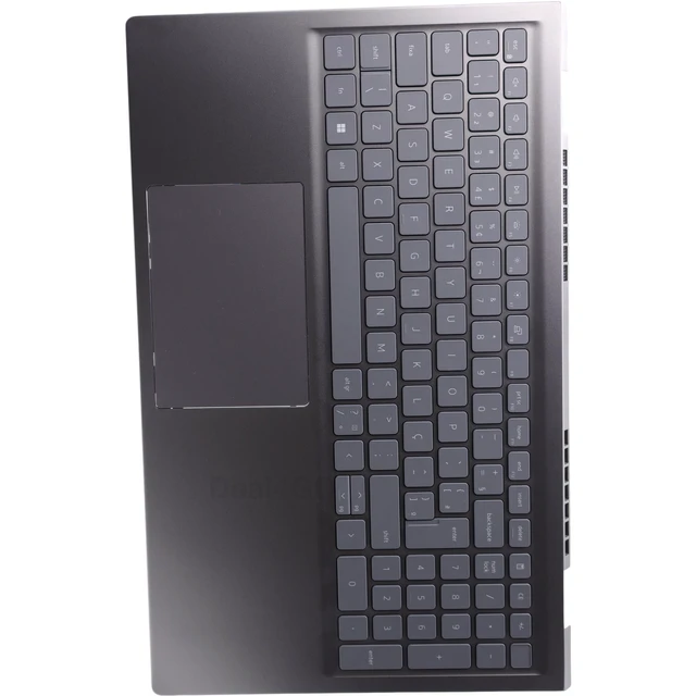 Alt view image 5 of 5 - Deal4GO Palmrest Backlit Keyboard Cover w/TouchPad Speaker Antenna USB Board Assembly MK2CK 0MK2CK Replacement for Dell Inspiron 5510 5515 5518