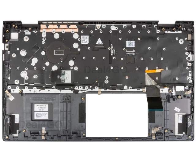 Alt view image 3 of 5 - Deal4GO Palmrest Backlit Keyboard Cover w/TouchPad Speaker Antenna USB Board Assembly MK2CK 0MK2CK Replacement for Dell Inspiron 5510 5515 5518