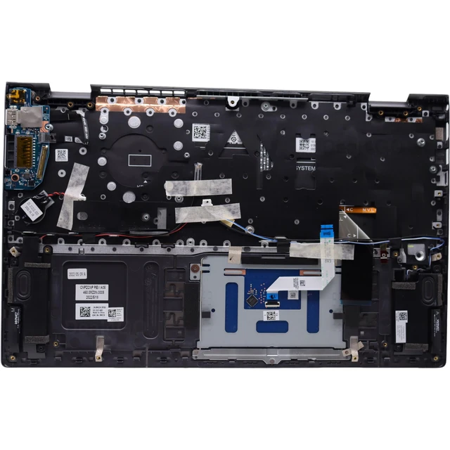 Alt view image 4 of 5 - Deal4GO Palmrest Backlit Keyboard Cover w/TouchPad Speaker Antenna USB Board Assembly MK2CK 0MK2CK Replacement for Dell Inspiron 5510 5515 5518