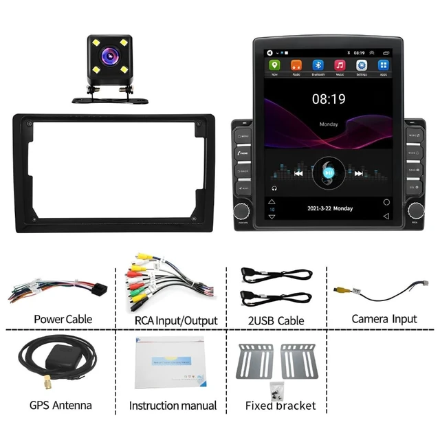 Alt view image 3 of 5 - 4Core 64G Android 14 Double Din Car Radio for Dodge Durango 2011-2013