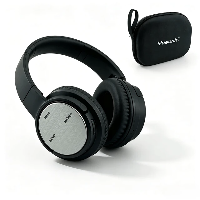 Alt view image 3 of 5 - YUSONIC BS660 Bluetooth Headphones, 40mm Deep Bass Over Ear Wireless Headset with Bluetooth 5.3, Invisible Touch Control, 400Mha Battery, Foldable Comfort Earpads with Portable Carry Case for T