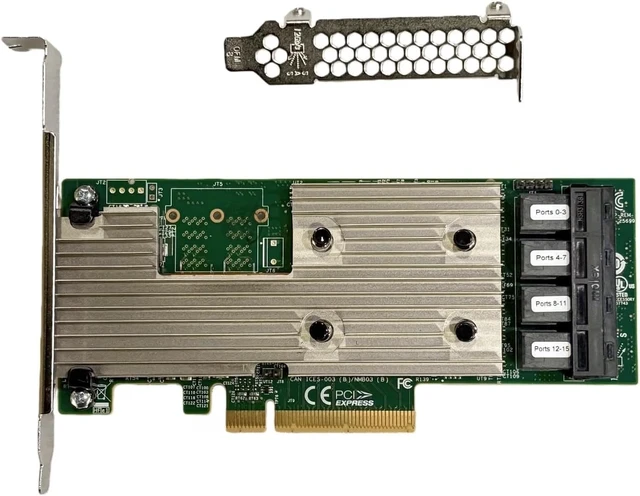 Alt view image 3 of 5 - SVNXINGTII 9305-16i SAS9305-16i 12Gbs 4 Port HBA Card 4*SFF-8643-SATA Cable