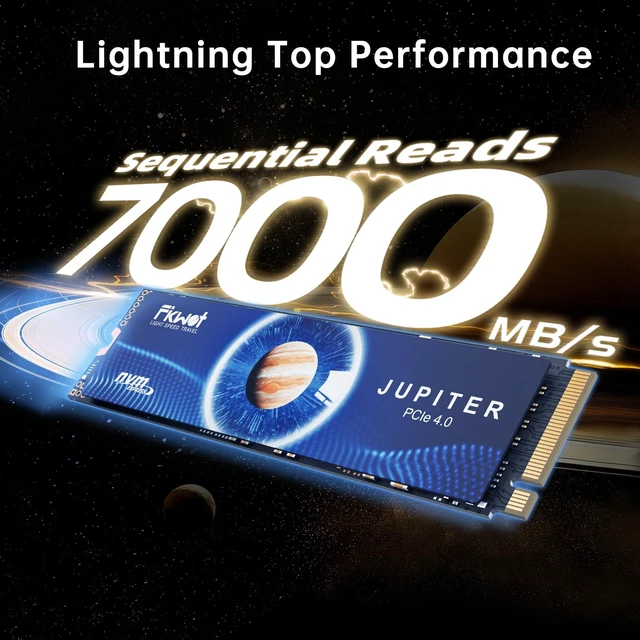 Alt view image 2 of 5 - Fikwot FX991 M.2 SSD 1TB NVMe SSD M2 2280 PCIe Gen 4x4, Read Up to 7000MB/s, Internal Solid State Drive for PS5 Laptop Desktop 3D QLC NAND