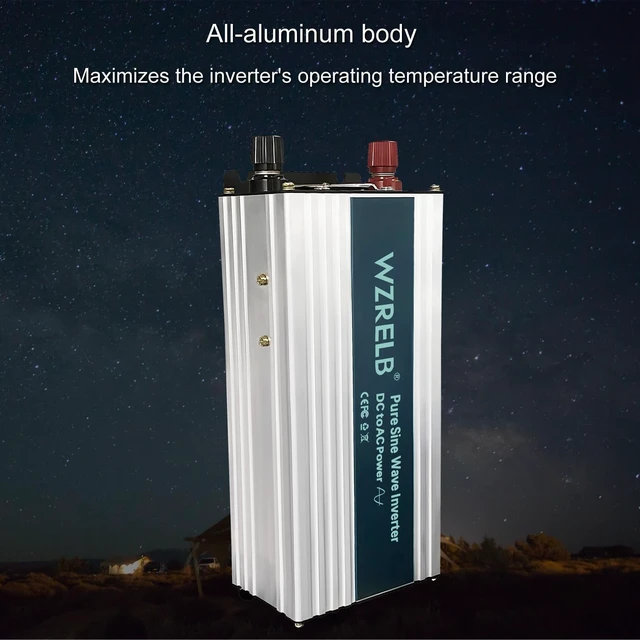 Alt view image 5 of 5 - WZRELB 800W Pure Sine Wave Inverter 36V DC to 110V 120V AC,Car Power Inverter with Dual AC Outlets, LED Display,Off-Grid Portable Power Converter for Home, RV, Truck, Camping