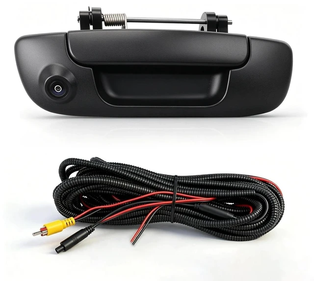 Main image of Tailgate Latch Door Handle Backup Camera, Rear View Reverse Night Vision Camera IP68 Waterproof, Compatible with 2002-2009 Dodge Ram 1500 2500 3500, OEM Replacement Part # 55276237AA