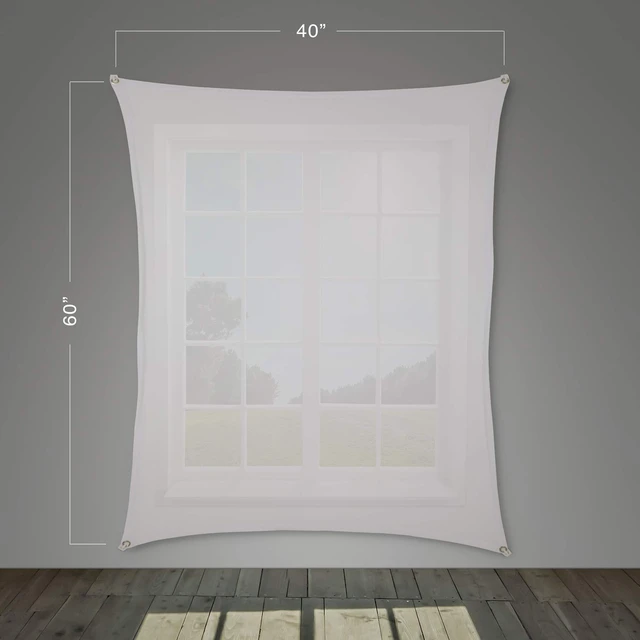 Alt view image 2 of 5 - Holographic Rear Projection Screen with Mounting Hardware for Projecting Halloween Videos (5'x9' & 40"x60")
