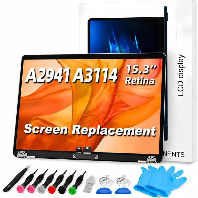 Main image of TRGSLKSS A2941 A3114 Screen Replacement A2941 A3114 LCD for 15.3 inches MacBook M2 M3 air 2023 2024 Year 2880x1864 Replacement LCD Full Assembly for EMC 8301 8612 9301 Silver