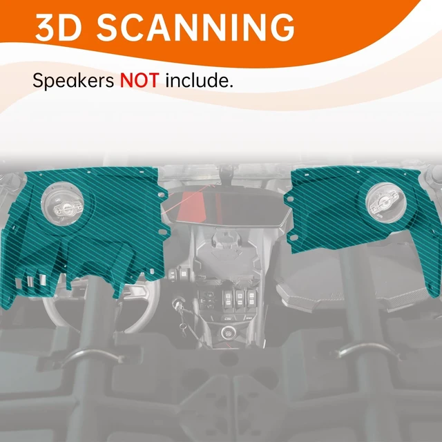 Alt view image 3 of 5 - CUSAUTV Front Dash Speaker Pods Compatible with Can Am Maverick X3