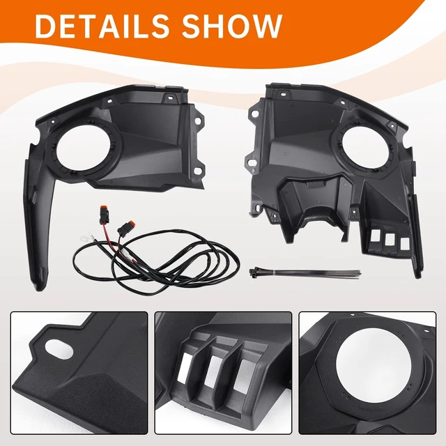 Alt view image 4 of 5 - CUSAUTV Front Dash Speaker Pods Compatible with Can Am Maverick X3