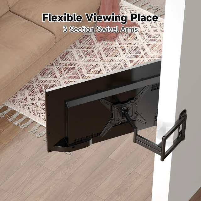 Alt view image 5 of 5 - XINLEI Long Arm TV Wall Mount for Most 26-65 Inch TVs 40 Extension
