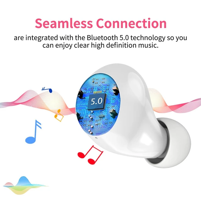 Alt view image 5 of 5 - AMAFACE Wireless Earbuds,Kids Wireless Ear Bud with Cute Charging Case, Waterproof Stereo Smallest Wireless Earphone with Microphone for Workout Sport, Headphones for Kids and Adu