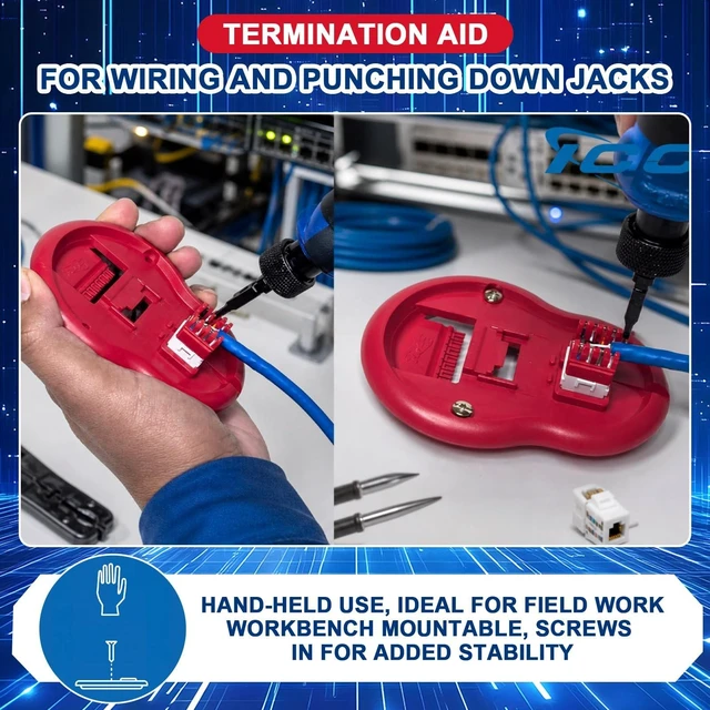 Alt view image 4 of 5 - Tellegloww 50 Pack 180 Degree Rj45 Cat6 Keystone Jacks