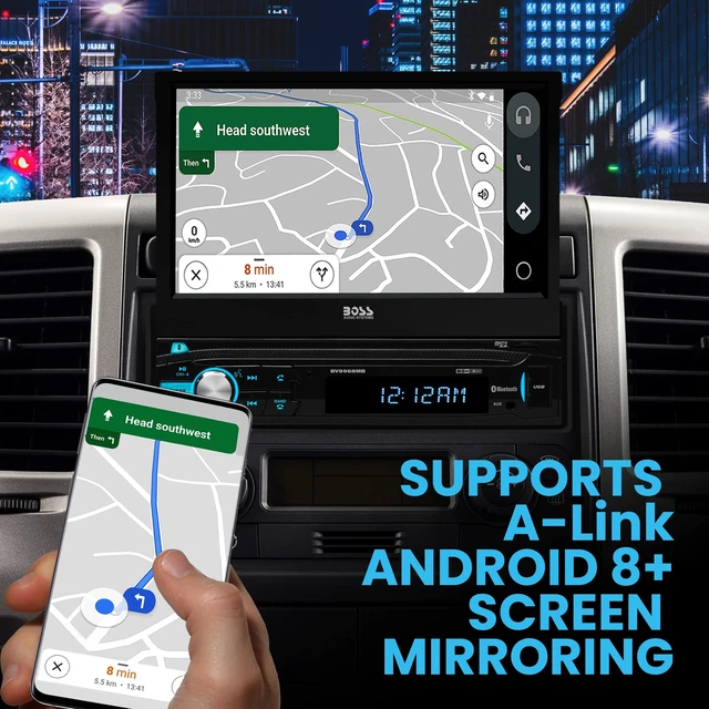 Alt view image 3 of 5 - BOSS Audio Systems BV9968MB Car Stereo, Bluetooth, AM/FM, Single DIN