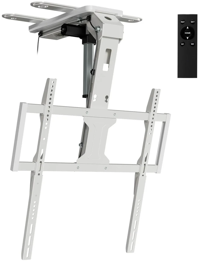 Main image of Motorized Ceiling TV Mount for 37-75 Inch Screens, White Home Decor