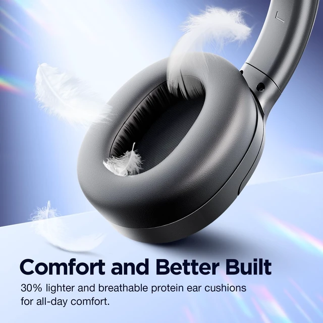 Alt view image 2 of 5 - vibeadio Upgrade ProLevel Hybrid Active Noise Cancelling Headphones