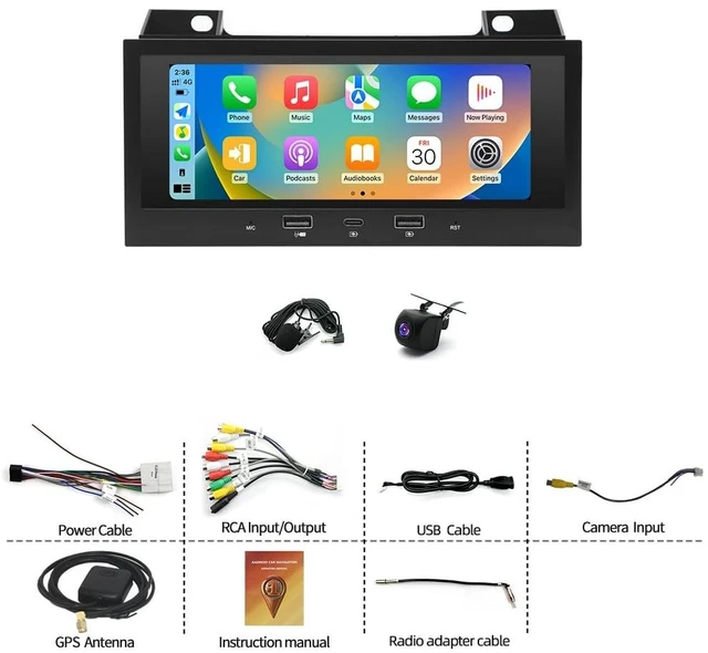 Alt view image 2 of 5 - 6.86" Car Radio Stereo for Chevrolet Blazer S10 1994-1997 for GMC Sonama, 4+64G for GMC Jimmy 1995-1997 Android 14 Head Unit with Carplay Android Auto GPS Navi WiFi Bluetooth FM DSP Mirror Link
