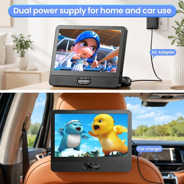 Alt view image 5 of 5 - Arafuna 12" Car DVD Player Dual Screen Support Wireless Screen Mirroring