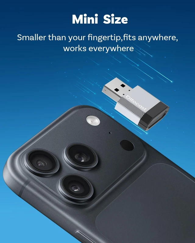 Alt view image 5 of 5 - OTTOCAST Mini Nova 2-in-1 Wireless CarPlay & Android Auto AI Adapter