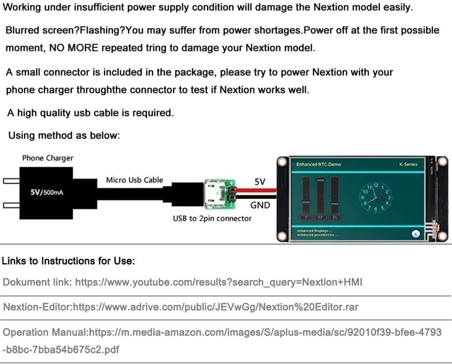 Alt view image 5 of 5 - Ferwooh English Nextion Enhanced 3.5'' HMI USART UART Serial TFT Touch Display Module Screen Panel (NX3224K035)
