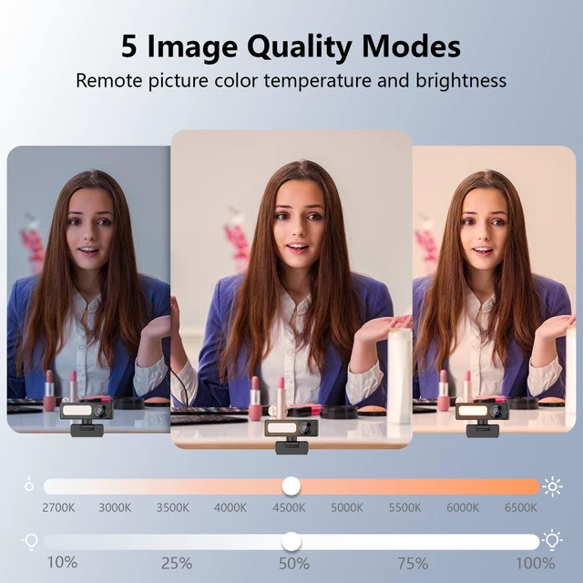 Alt view image 4 of 5 - Sameuo 2K Webcam for PC, Dual AI Noise-Cancelling Mics Autofocus, Auto Light Correction,120 FOV,Privacy Cover,Plug and Play Computer Camera for Microsoft Teams/Zoom/Skype,Black