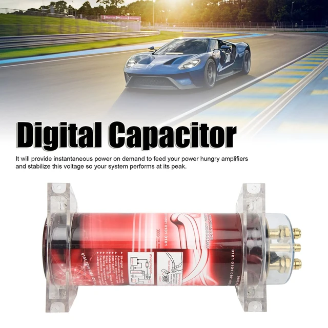 Alt view image 4 of 5 - Car Audio Capacitor, Heavy Duty ABS Metal Strong Finish High Performance 2 Farad Digital Capacitor for Car