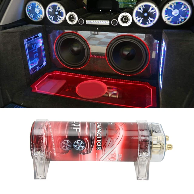 Alt view image 3 of 5 - Car Audio Capacitor, Heavy Duty ABS Metal Strong Finish High Performance 2 Farad Digital Capacitor for Car