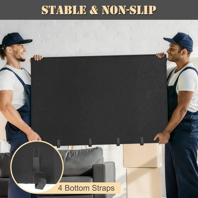 Alt view image 4 of 5 - TV Moving Dust Cover 75 Inch, Anti-Scratch Felt for 71"-75" Flat Screen TV