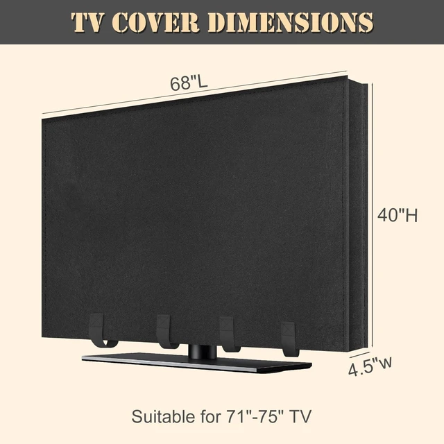 Alt view image 2 of 5 - TV Moving Dust Cover 75 Inch, Anti-Scratch Felt for 71"-75" Flat Screen TV