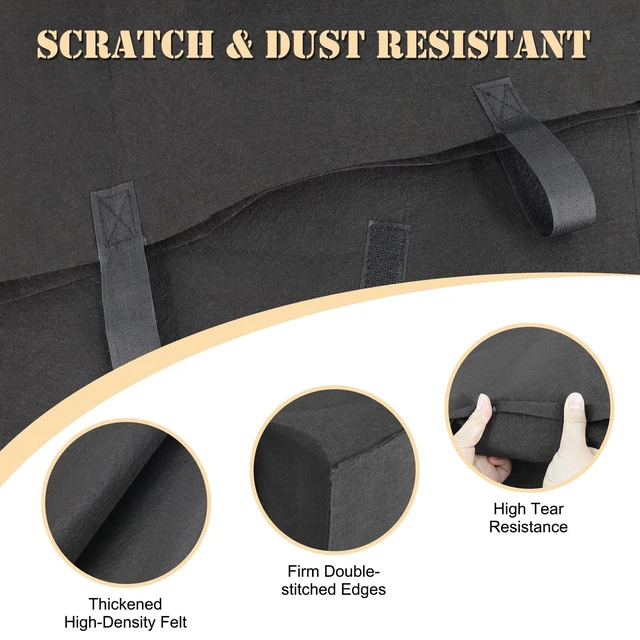Alt view image 3 of 5 - TV Moving Dust Cover 75 Inch, Anti-Scratch Felt for 71"-75" Flat Screen TV