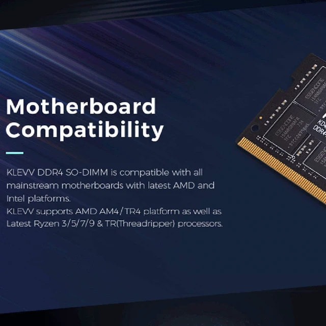 Alt view image 3 of 5 - KLEVV DDR4 32GB (1x32GB) 3200MHz CL22 1.2V SODIMM Laptop Ram Memory SK Hynix Chip (KD4BGSA80-32N220A)