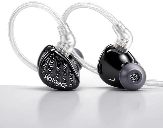 Main image of Kataear in Ear Monitor Headphones for Musician, 10mm LCP Diaphram Dynamic Driver Wired Earbuds with Detachable OFC Silver-Plated Cable for Audiophile DJ Studio Gaming (Black, USB-C)