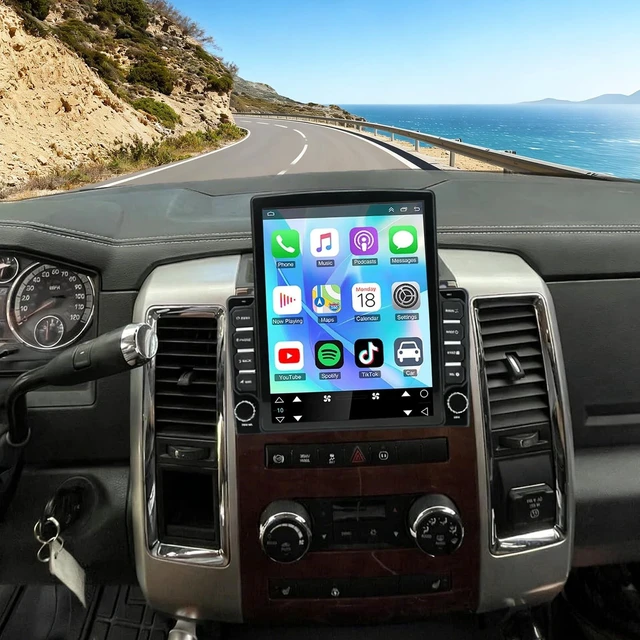 Main image of Loddery 9.7 Inch Android 13 Car Radio for Dodge RAM 1500 2500 3500 2009 2010 2011 2012 IPS Touch with Wireless & Wired Carplay, Double Din Built-in GPS WiFi DSP Camera MIC 2GB +32GB (2+32G)