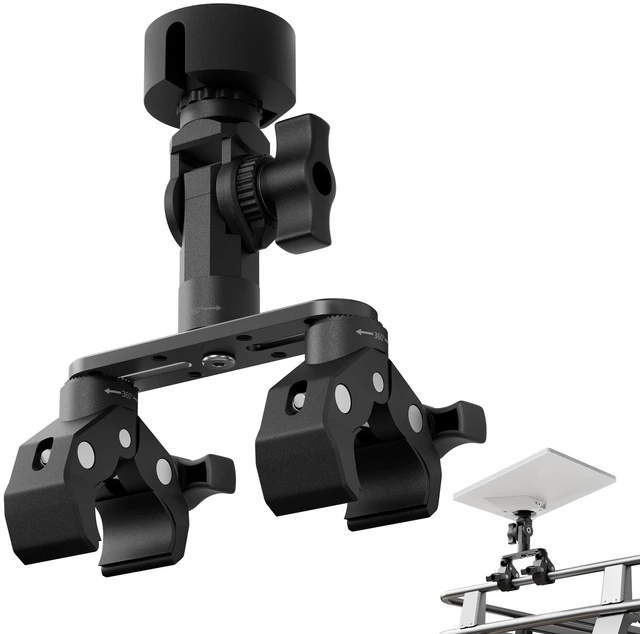 Main image of 2026 Starlink Mini Clamp Mount, RV Ladder Mount for Car/Yart Roof Rack