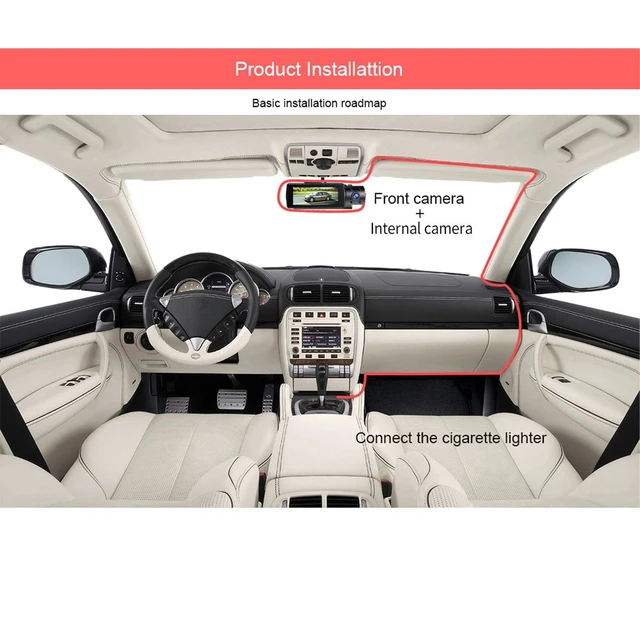 Alt view image 5 of 5 - Dual Dash Cam Front and Rear, 1080P HD Dash Camera Car Driving Recorder with Night Vision, Motion Detection, Parking Monitoring