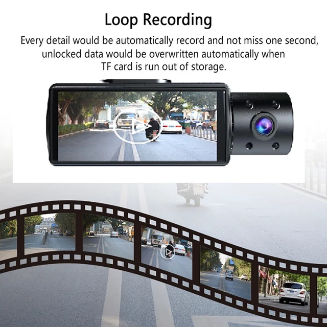 Alt view image 4 of 5 - Dual Dash Cam Front and Rear, 1080P HD Dash Camera Car Driving Recorder with Night Vision, Motion Detection, Parking Monitoring