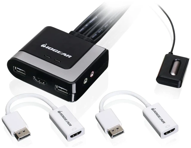 Main image of IOGEAR 2-Port HD Cable KVM with DisplayPort Adapters (GCS62HDPKIT)
