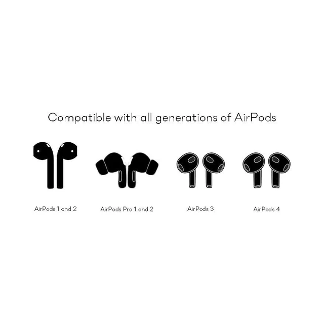 Alt view image 2 of 2 - Tapper Lamb Leather Strap for AirPods & AirPods Pro (Brown/Black Steel)