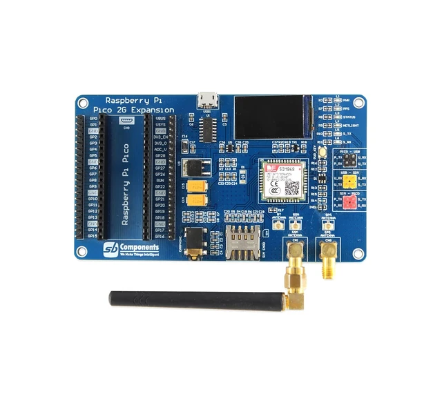 Alt view image 3 of 5 - sb components Raspberry Pi Pico with Pico 2G Expansion Quad-Band GSM/GPRS/GNSS Expansion for Raspberry Pi Pico, Adds Cellular and GPS Support to the Pico