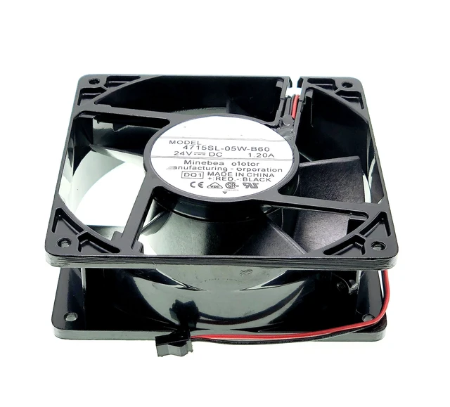 Alt view image 4 of 5 - New Cooling fan for 4715SL-05W-B60 DC24V 1.2A 28.8W 12038 4700RPM,2-Wire Inverter Cooling Fan Size:120*120*38mm.