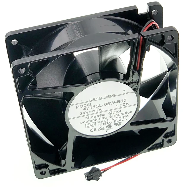 Alt view image 5 of 5 - New Cooling fan for 4715SL-05W-B60 DC24V 1.2A 28.8W 12038 4700RPM,2-Wire Inverter Cooling Fan Size:120*120*38mm.