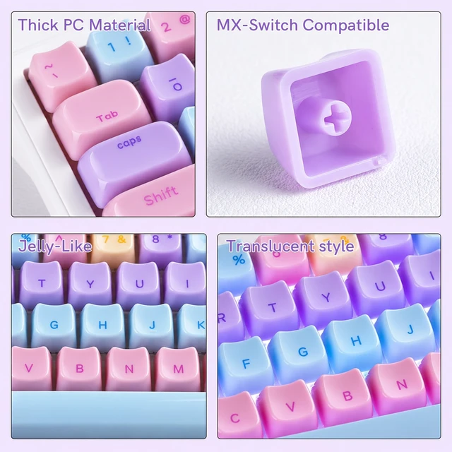 Alt view image 3 of 5 - dagaladoo Keyboard keycaps,Colorful Mao keycaps,Meow Pudding