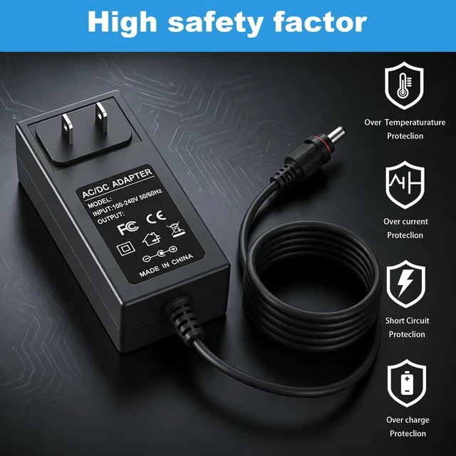Alt view image 5 of 5 - 36V Power Adapter for Govee Smart Outdoor String Lights 2 Compatible with Govee H7037 H7038 H7039 Power Cord Charger