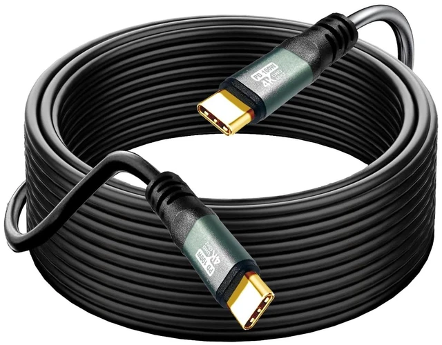 Main image of USB C to C Cable 45FT, 4K60HZ GEN2x2(Data usb3.1),USB TYPE C Video Output From USB3.2/ USB4.0 (Fast Charging 100W) & Sync for Xreal MacBook Pro iPad Pro iPhone 15 Pro Galaxy S22 Portable Monitor