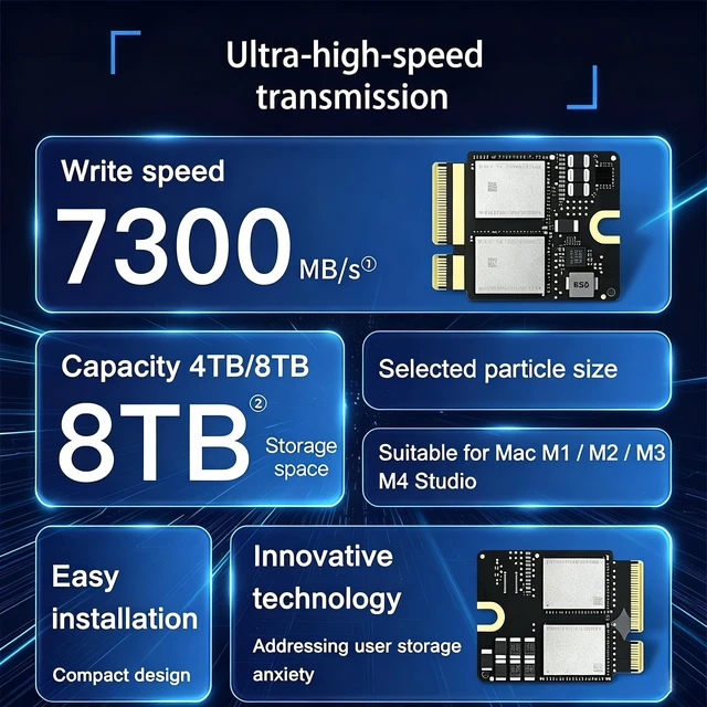 Alt view image 3 of 5 - NURUBRM 2TB Internal SSD Upgrade for Mac Studio M1, NVMe Solid State Drive Replacement with Installation Tools