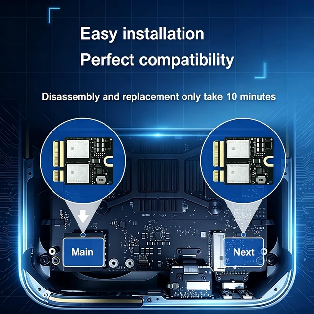 Alt view image 4 of 5 - NURUBRM 2TB Internal SSD Upgrade for Mac Studio M1, NVMe Solid State Drive Replacement with Installation Tools