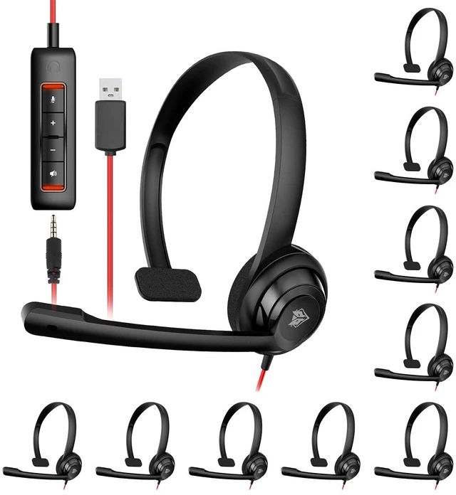 Main image of NUBWO HW02 USB Headset with Microphone Noise Cancelling & in-line Control
